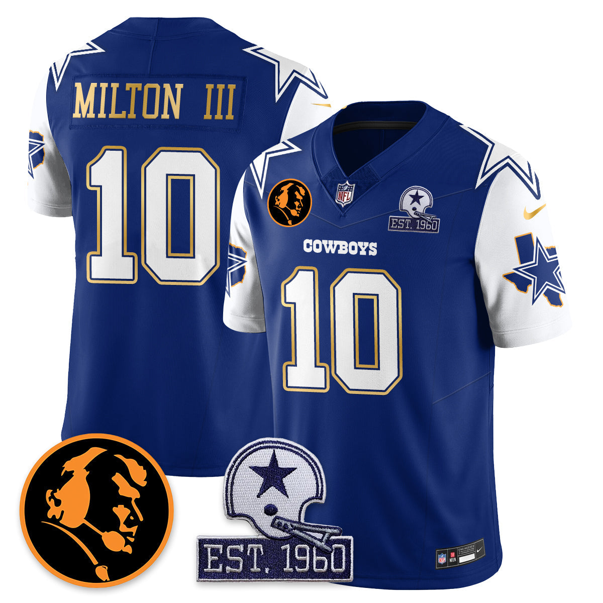 DAL Vapor Limited Gold Jersey - John Madden Patch - All Stitched-DTD