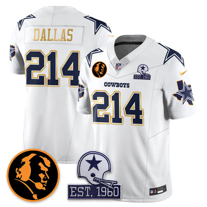 DAL Vapor Limited Gold Jersey - John Madden Patch - All Stitched-DTD