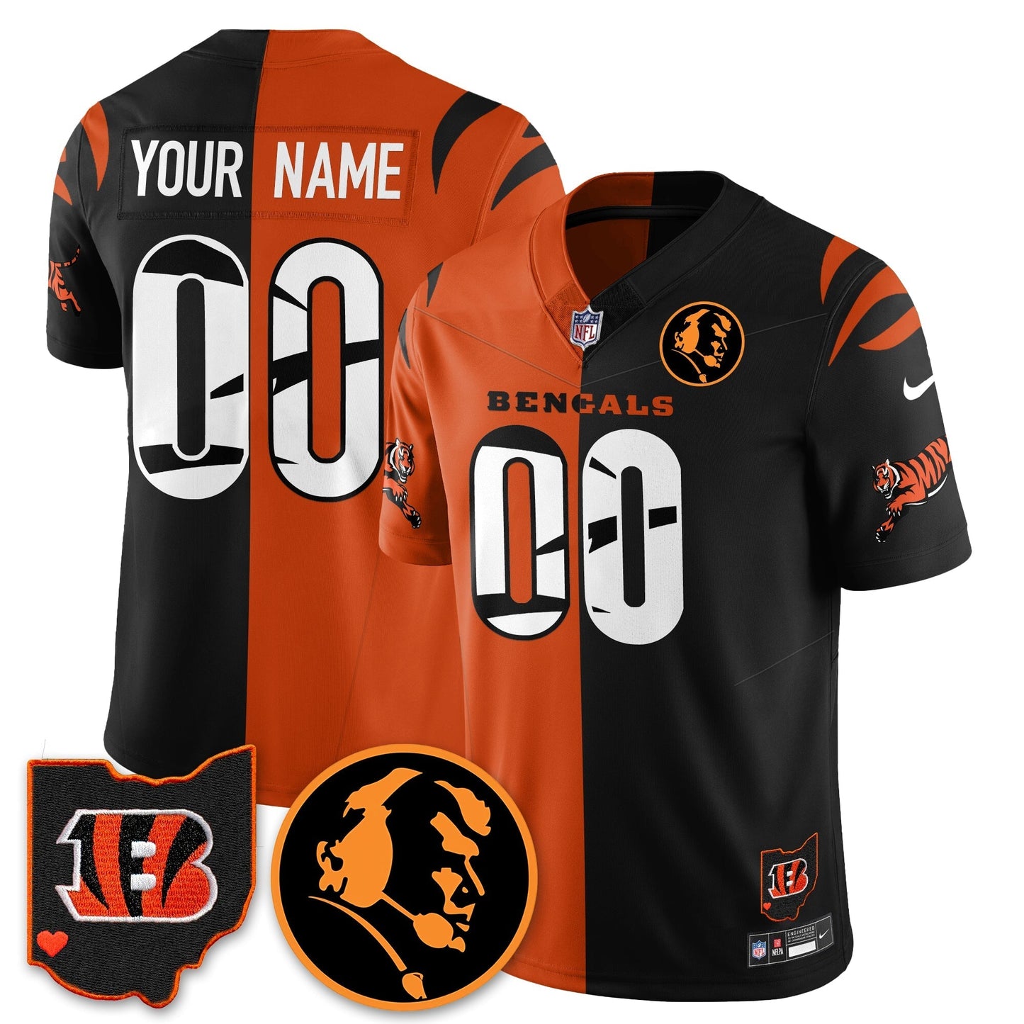 Custom CIN Vapor Limited Jersey - John Madden Patch - All Stitched-DTD