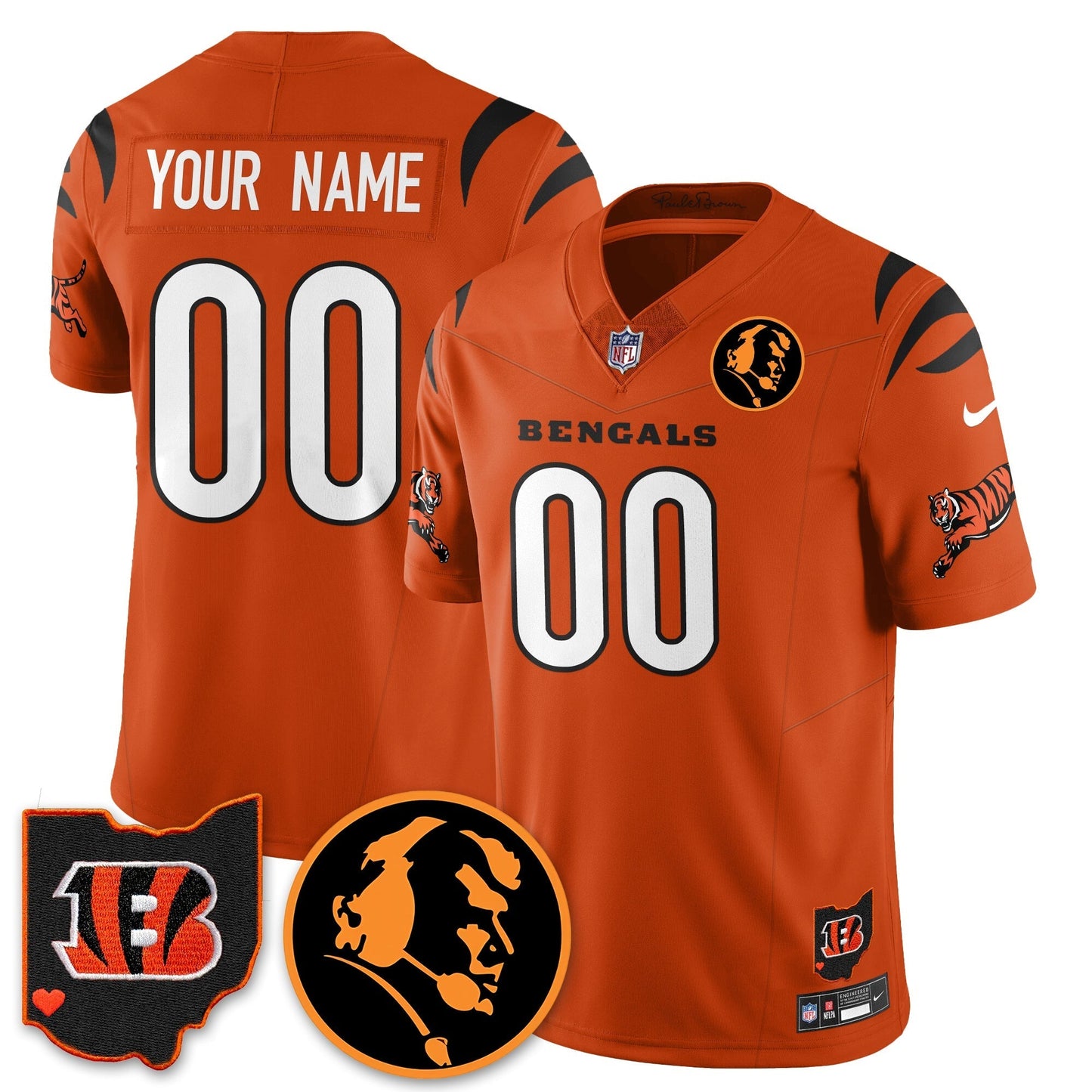 Custom CIN Vapor Limited Jersey - John Madden Patch - All Stitched-DTD