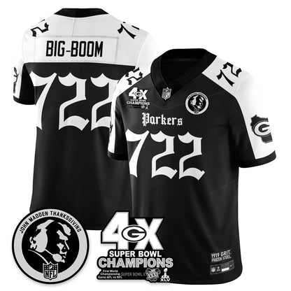 GB Gothic Vapor Limited Jersey - John Madden Patch - All Stitched-DTD