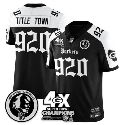 GB Gothic Vapor Limited Jersey - John Madden Patch - All Stitched-DTD
