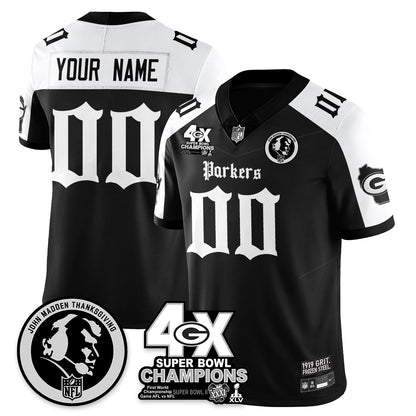 GB Gothic Vapor Limited Custom Jersey - John Madden Patch - All Stitched-DTD