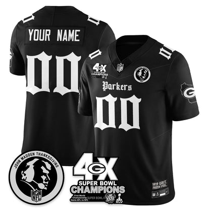 GB Gothic Vapor Limited Jersey - John Madden Patch - All Stitched-DTD