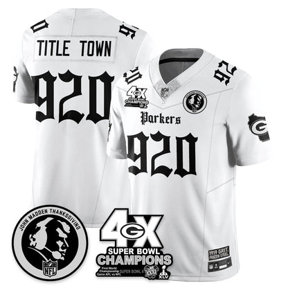 GB Gothic Vapor Limited Jersey - John Madden Patch - All Stitched-DTD