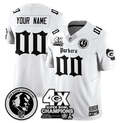 GB Gothic Vapor Limited Custom Jersey - John Madden Patch - All Stitched-DTD