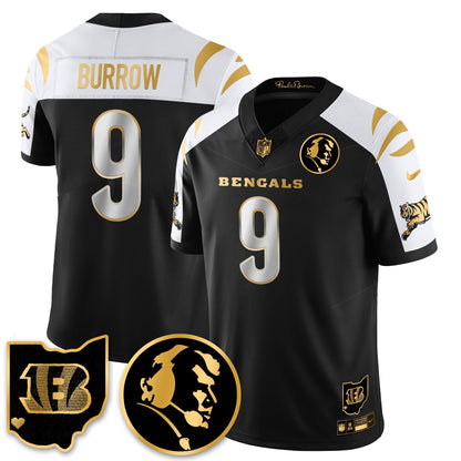 CIN Vapor Limited Gold Jersey - John Madden Patch - All Stitched-DTD