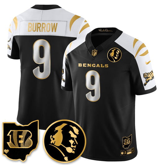 CIN Vapor Limited Gold Jersey - John Madden Patch - All Stitched-DTD