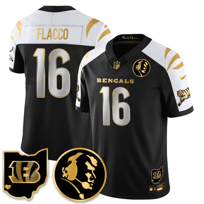 CIN Vapor Limited Gold Jersey - John Madden Patch - All Stitched-DTD
