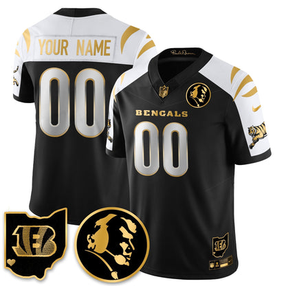 CIN Vapor Limited Gold Jersey - John Madden Patch - All Stitched-DTD