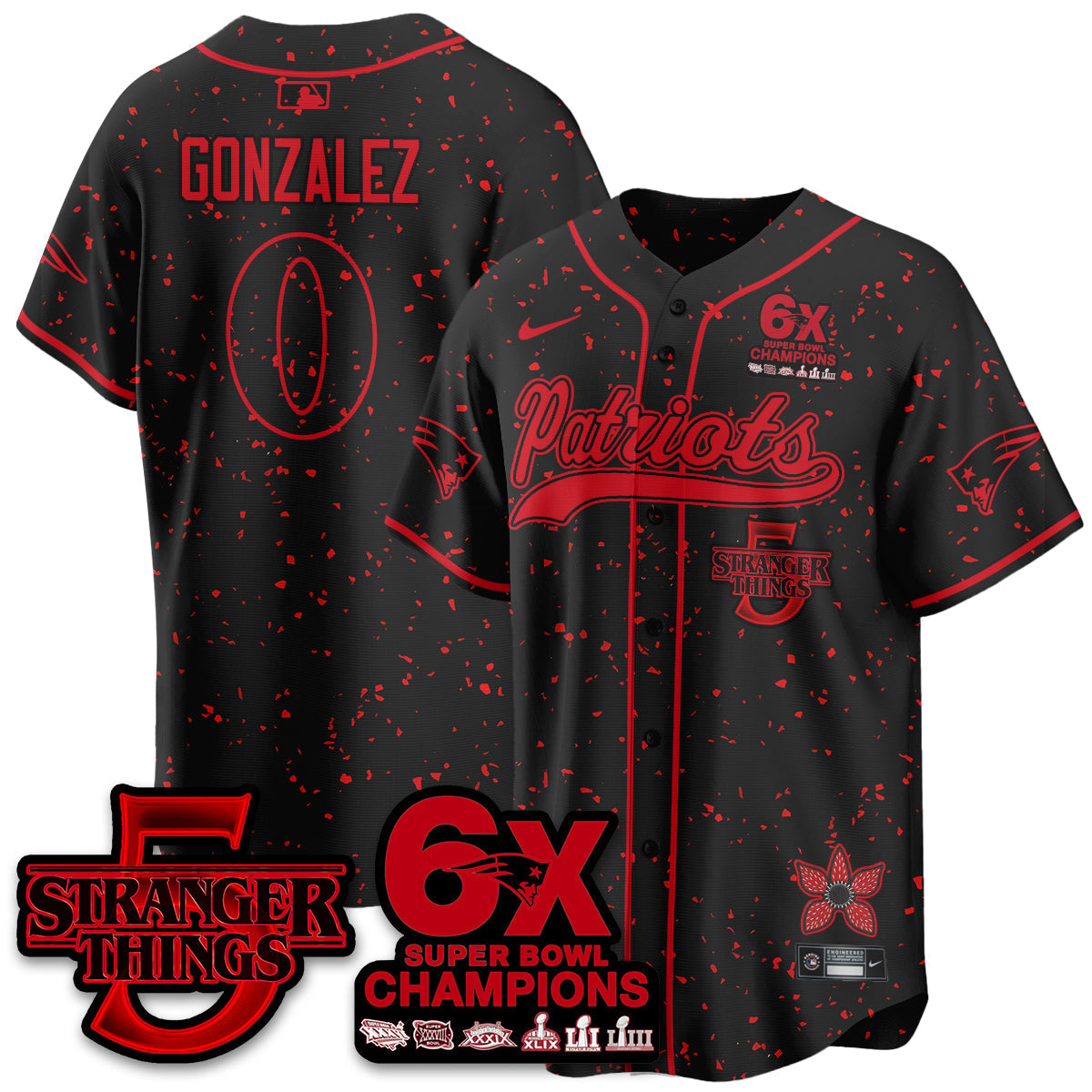 NE Stranger Things Vapor Limited Baseball Jersey - All Stitched-DTD