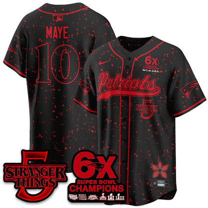 NE Stranger Things Vapor Limited Baseball Jersey - All Stitched-DTD