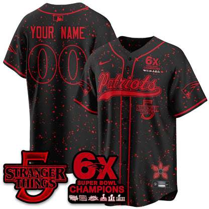 NE Stranger Things Vapor Limited Baseball Jersey - All Stitched-DTD