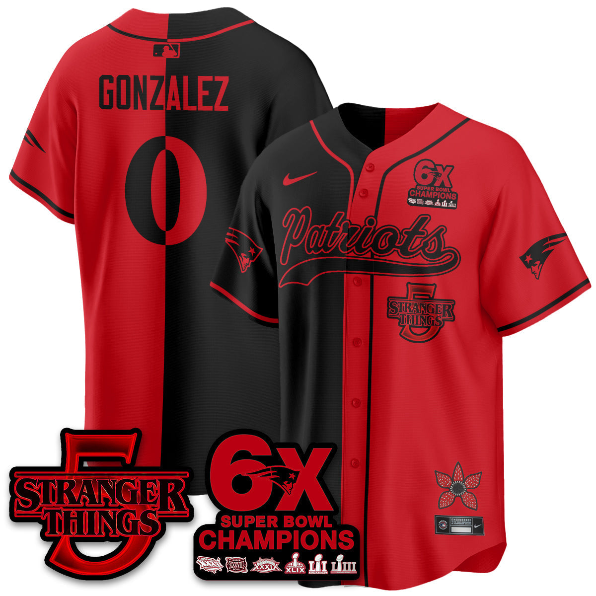 NE Stranger Things Vapor Limited Baseball Jersey - All Stitched-DTD