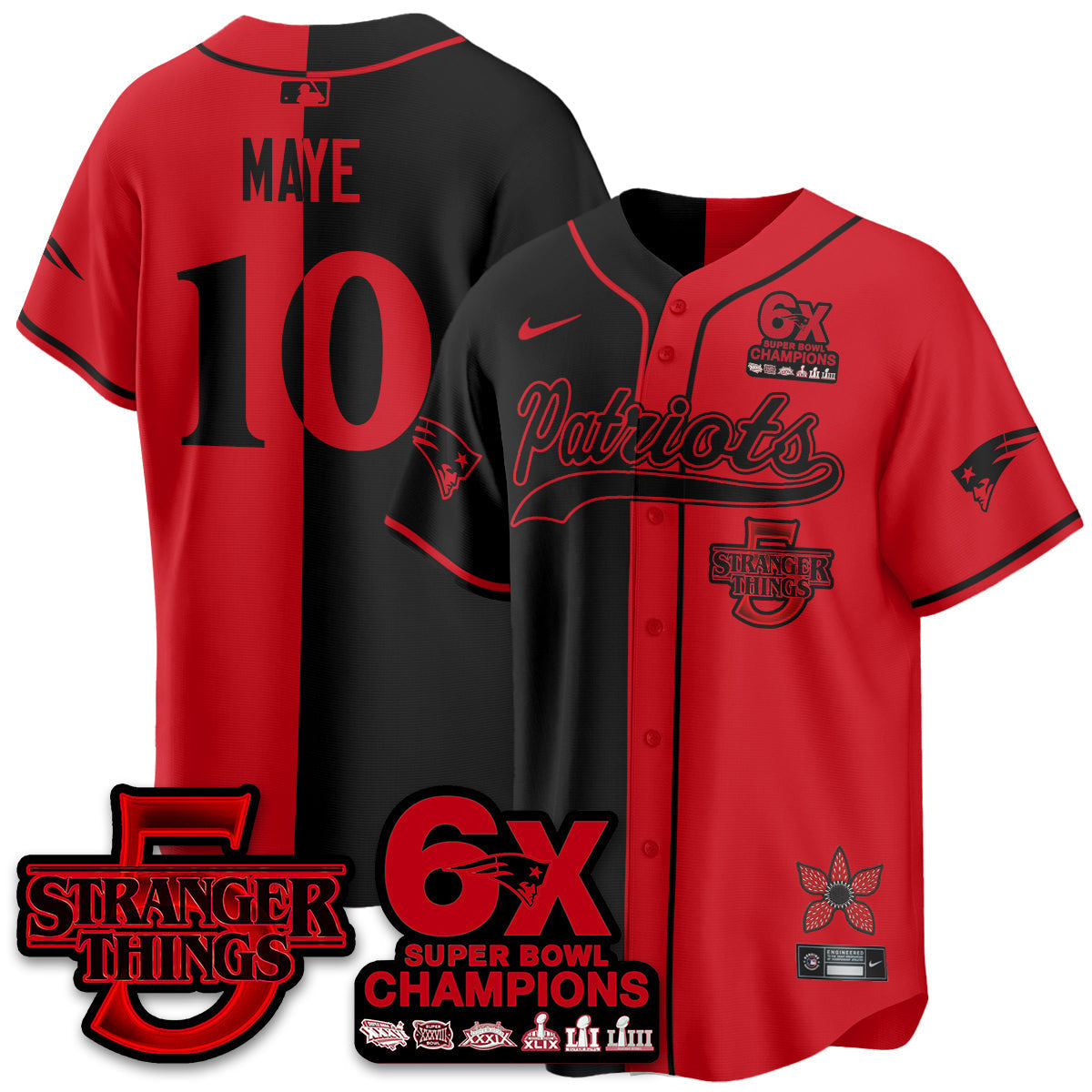 NE Stranger Things Vapor Limited Baseball Jersey - All Stitched-DTD