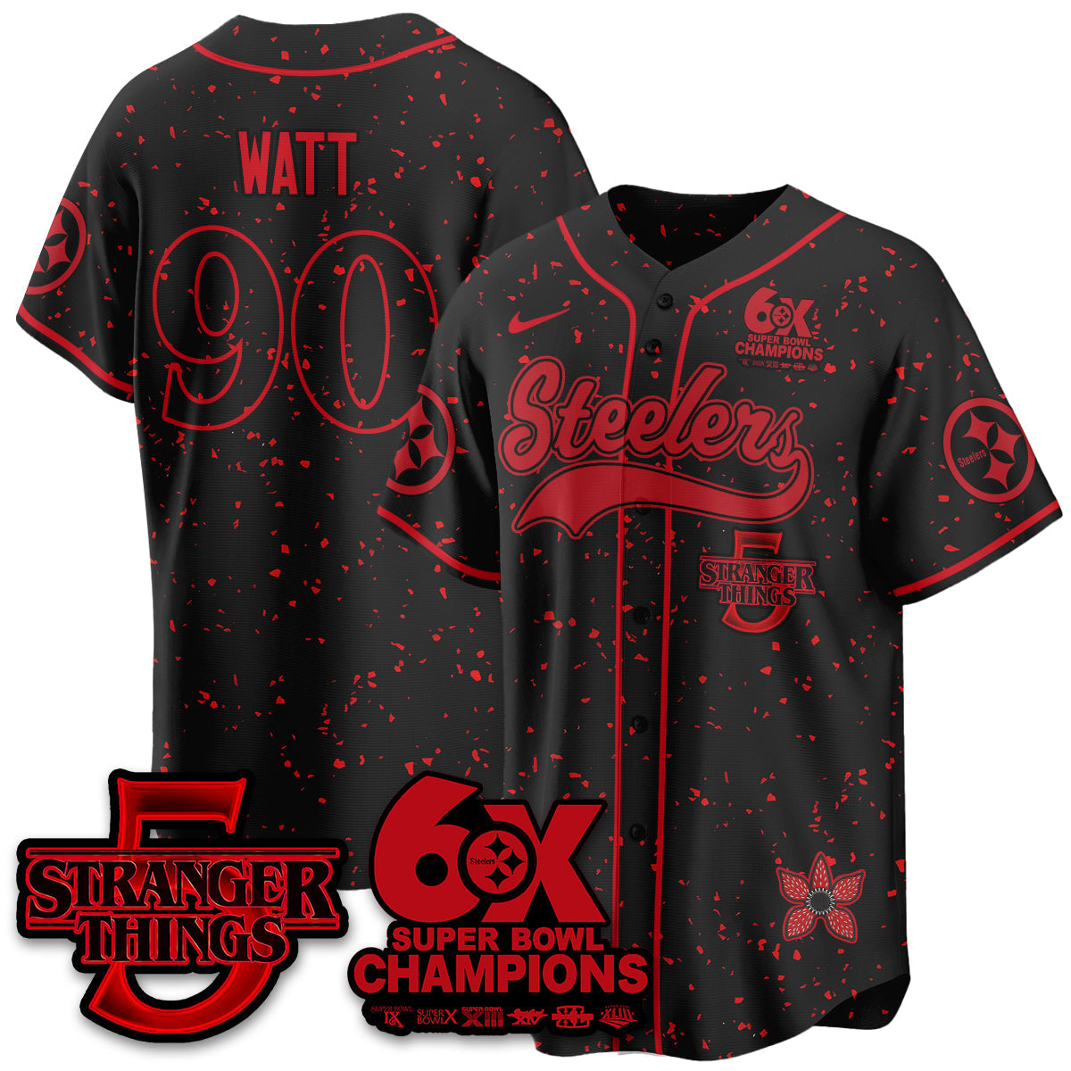 PIT Stranger Things Vapor Limited Baseball Jersey - All Stitched-DTD