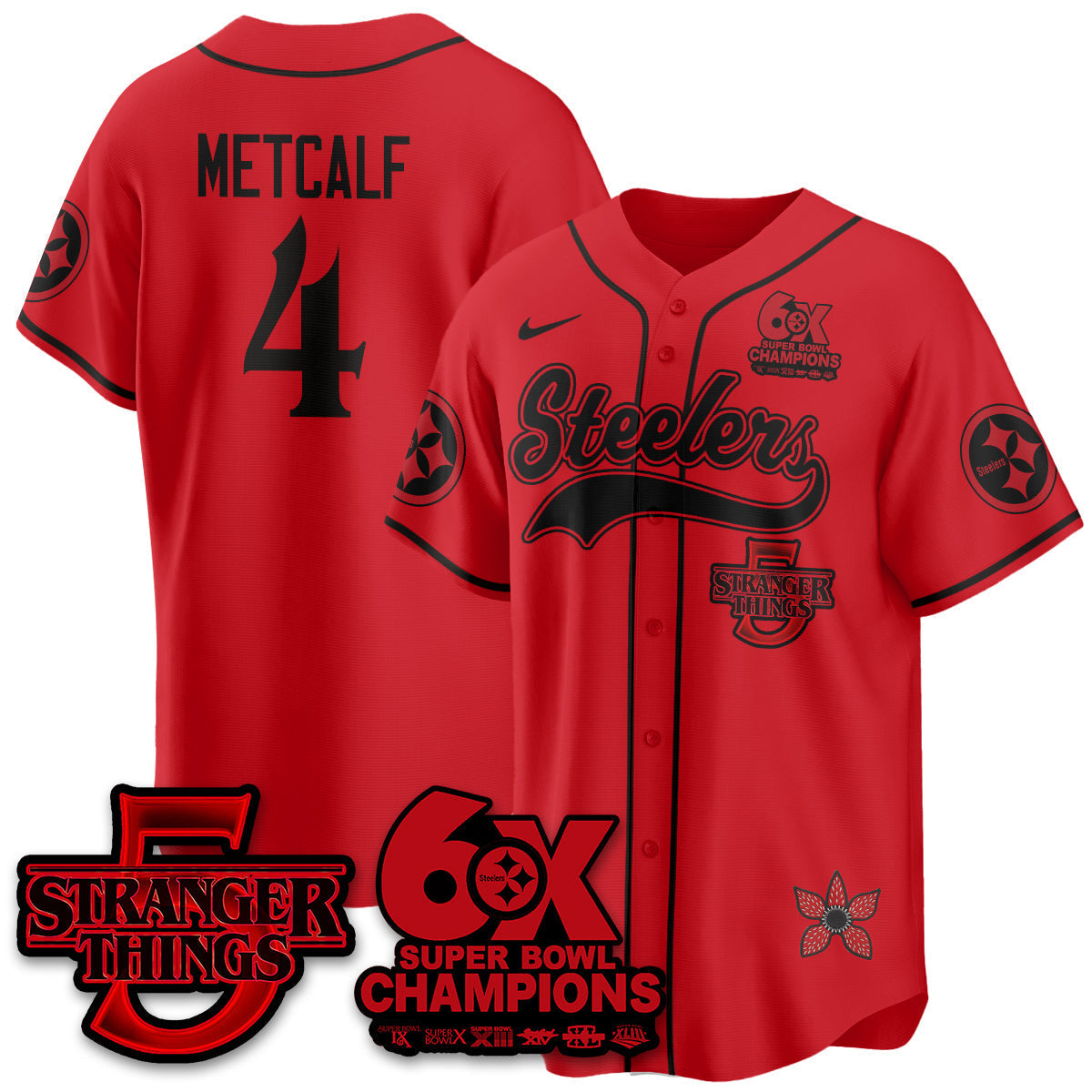 PIT Stranger Things Vapor Limited Baseball Jersey - All Stitched-DTD