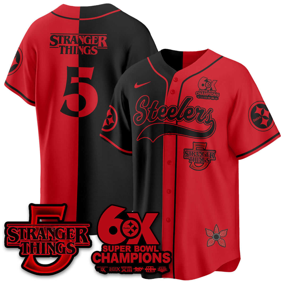 PIT Stranger Things Vapor Limited Baseball Jersey - All Stitched-DTD