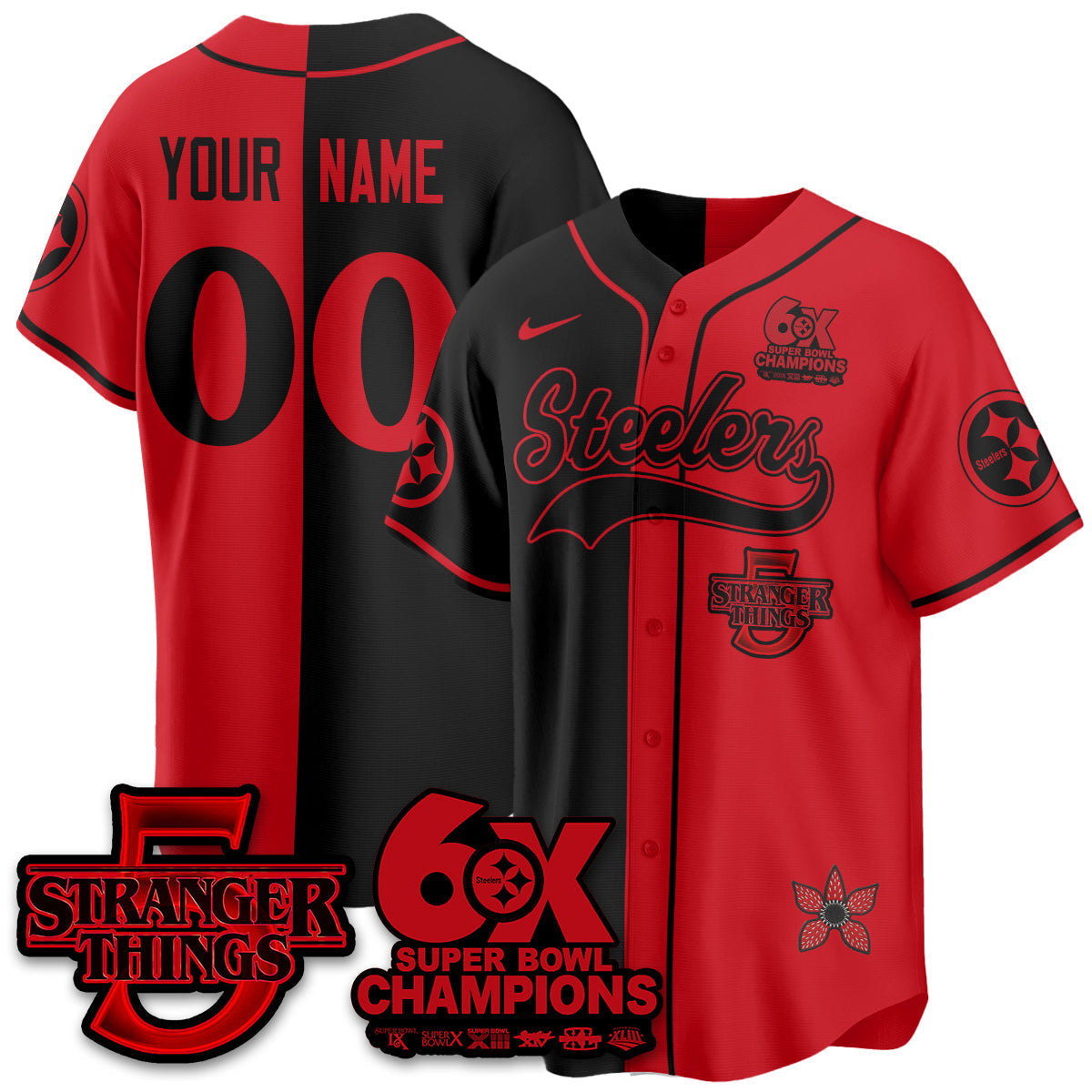 PIT Stranger Things Vapor Limited Baseball Jersey - All Stitched-DTD