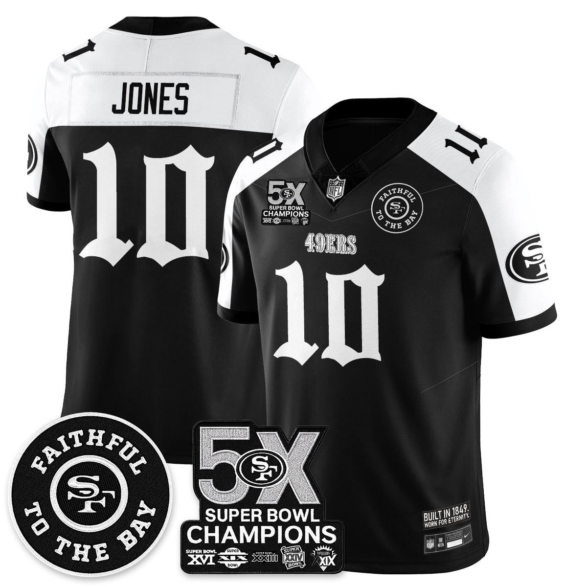 SF 5-Time Champions Gothic Vapor Limited Jersey - All Stitched-DTD