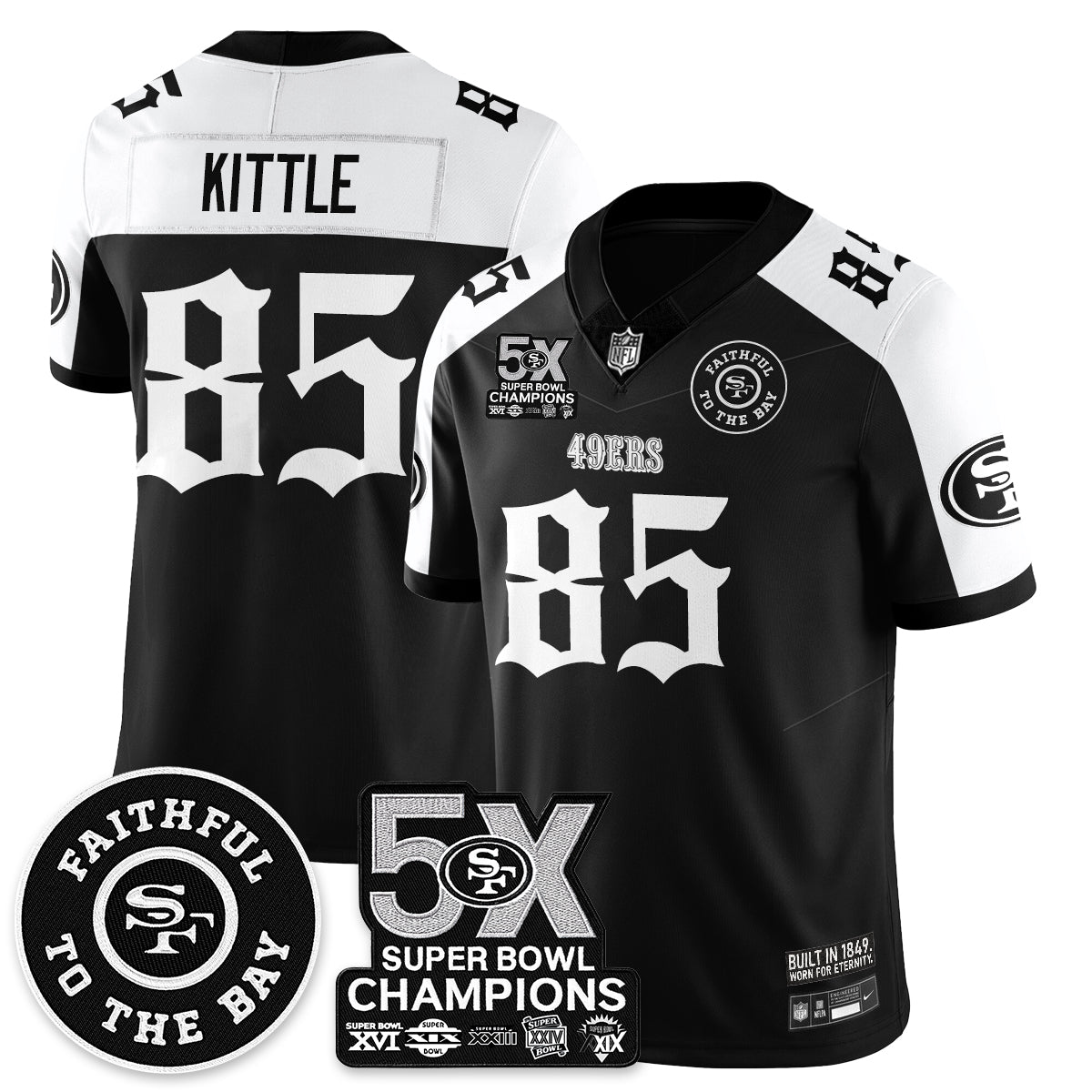 SF 5-Time Champions Gothic Vapor Limited Jersey - All Stitched-DTD