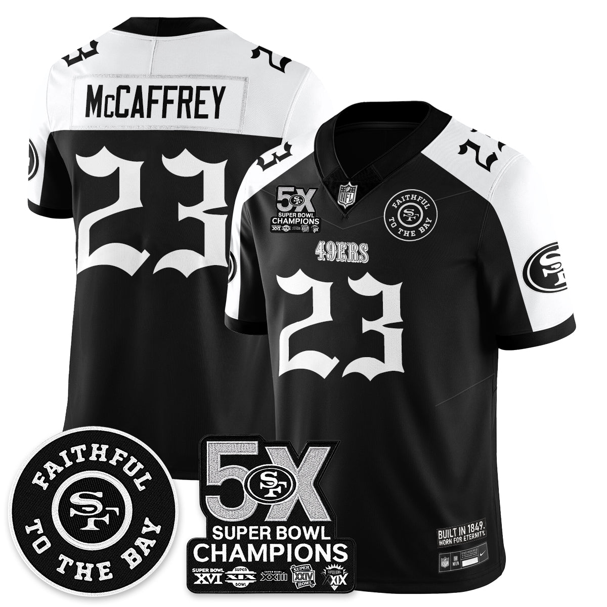 SF 5-Time Champions Gothic Vapor Limited Jersey - All Stitched-DTD