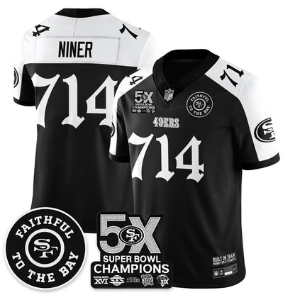 SF 5-Time Champions Gothic Vapor Limited Jersey - All Stitched-DTD
