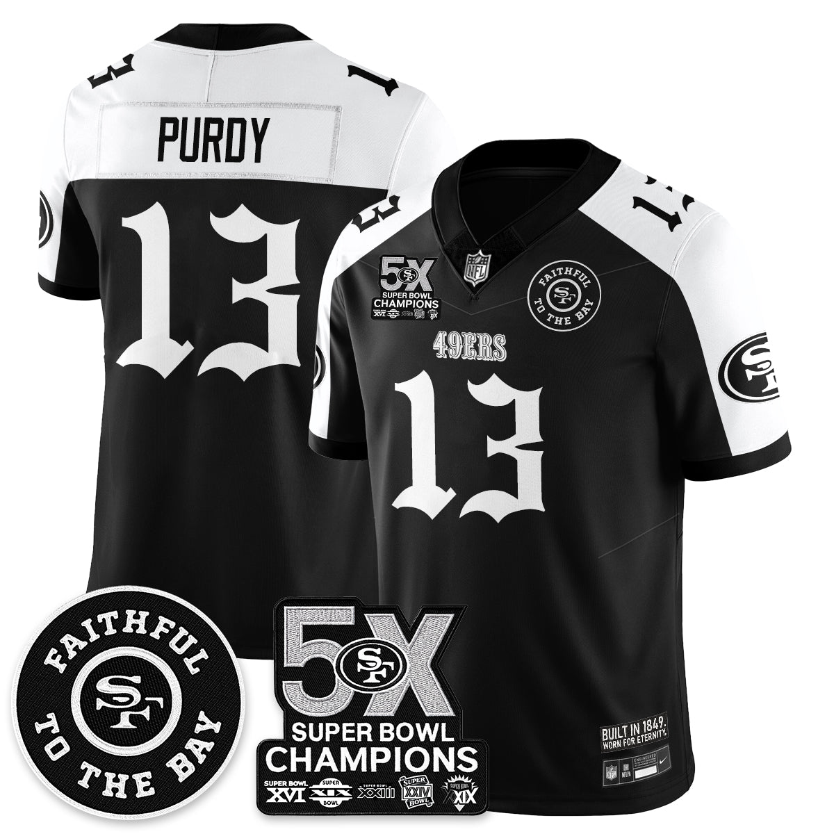 SF 5-Time Champions Gothic Vapor Limited Jersey - All Stitched-DTD
