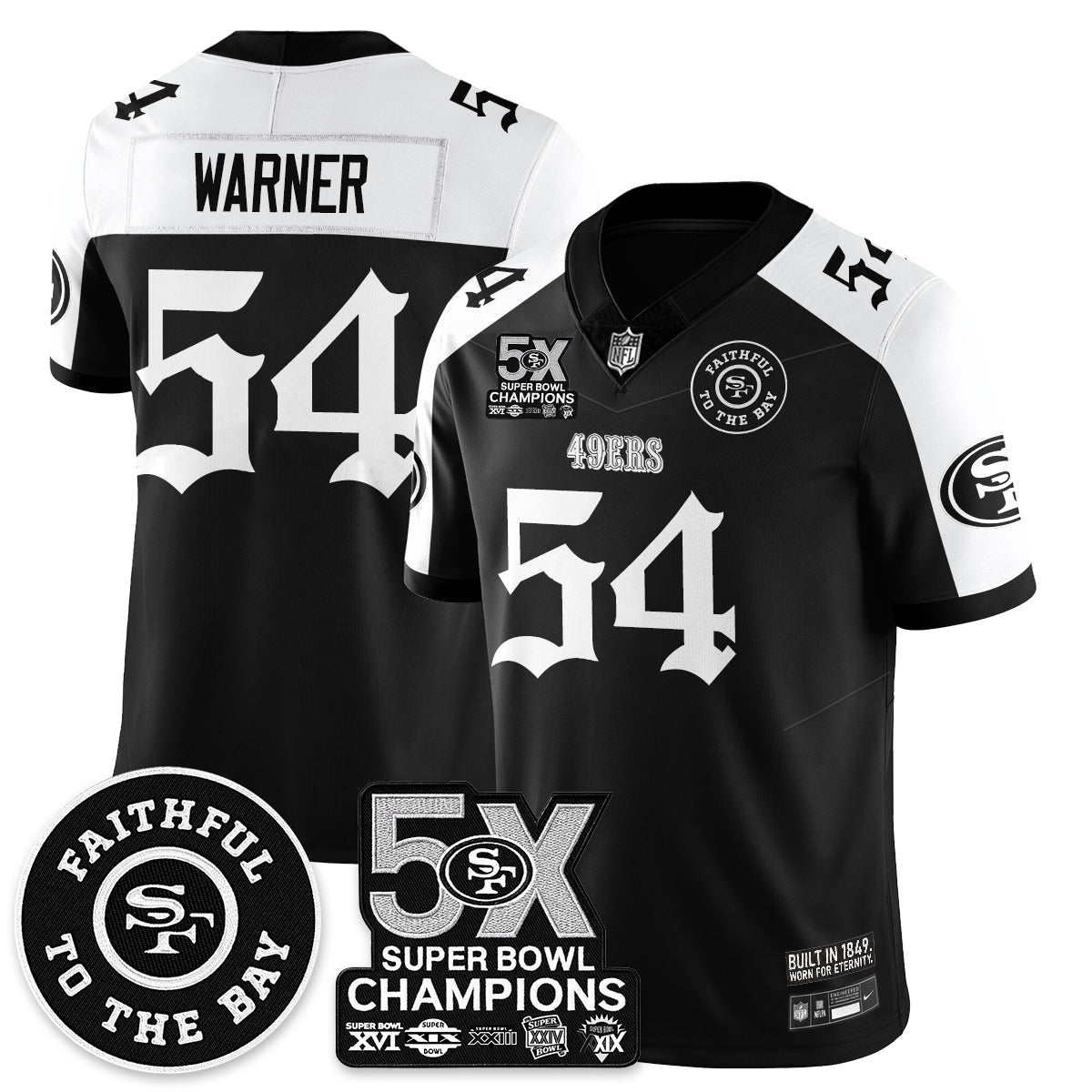 SF 5-Time Champions Gothic Vapor Limited Jersey - All Stitched-DTD