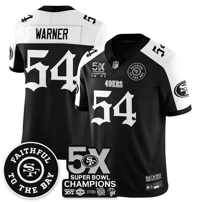 SF 5-Time Champions Gothic Vapor Limited Jersey - All Stitched-DTD
