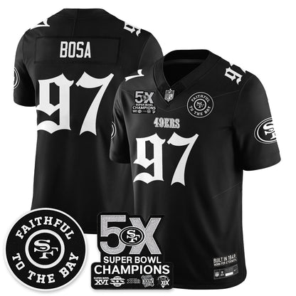 SF 5-Time Champions Gothic Vapor Limited Jersey - All Stitched-DTD