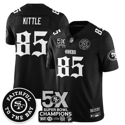 SF 5-Time Champions Gothic Vapor Limited Jersey - All Stitched-DTD