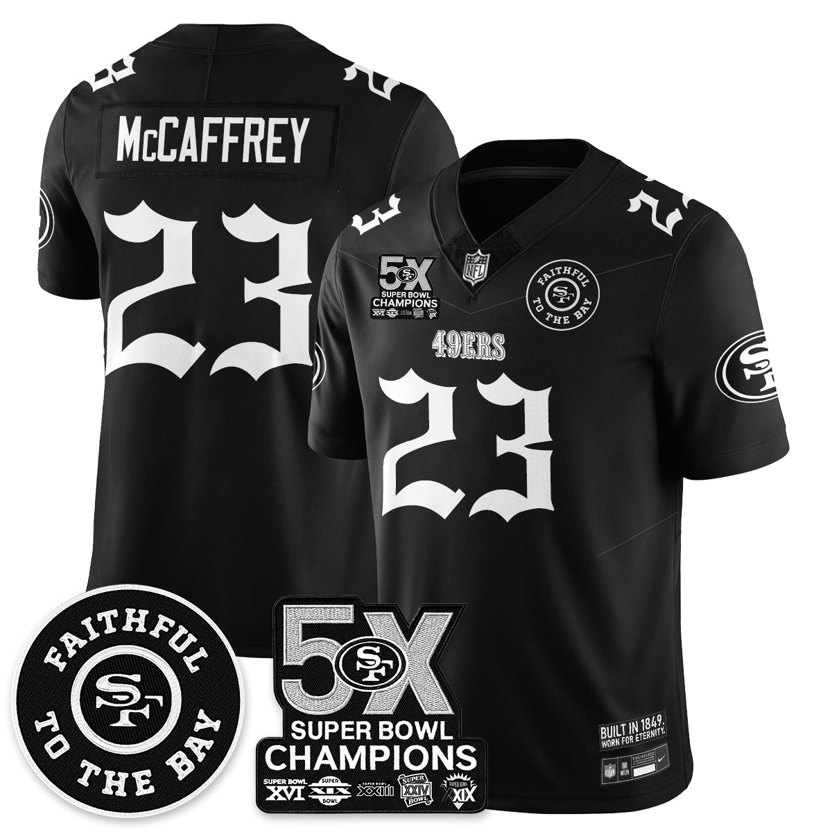 SF 5-Time Champions Gothic Vapor Limited Jersey - All Stitched-DTD