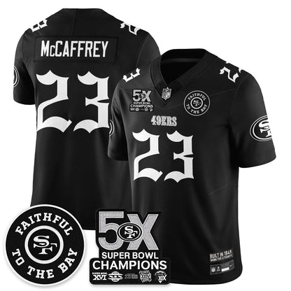 SF 5-Time Champions Gothic Vapor Limited Jersey - All Stitched-DTD