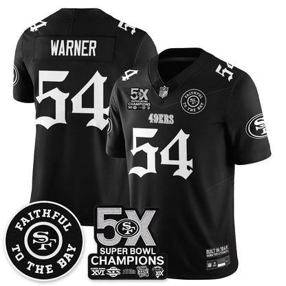 SF 5-Time Champions Gothic Vapor Limited Jersey - All Stitched-DTD