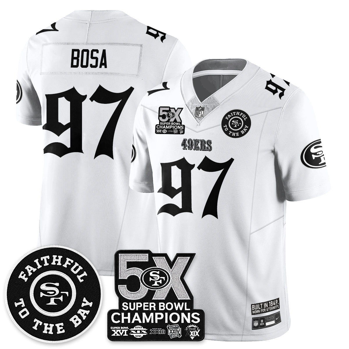 SF 5-Time Champions Gothic Vapor Limited Jersey - All Stitched-DTD
