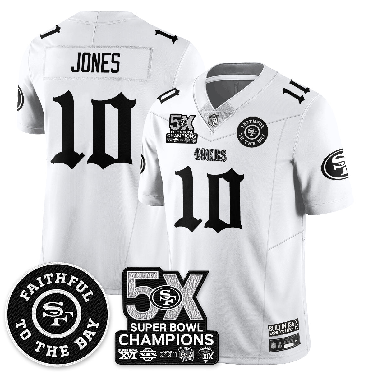 SF 5-Time Champions Gothic Vapor Limited Jersey - All Stitched-DTD