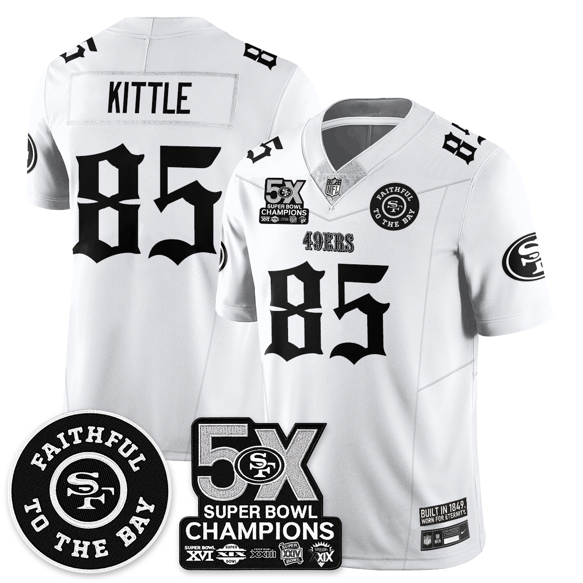 SF 5-Time Champions Gothic Vapor Limited Jersey - All Stitched-DTD