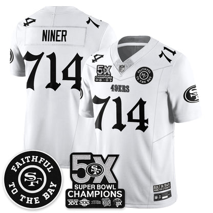 SF 5-Time Champions Gothic Vapor Limited Jersey - All Stitched-DTD