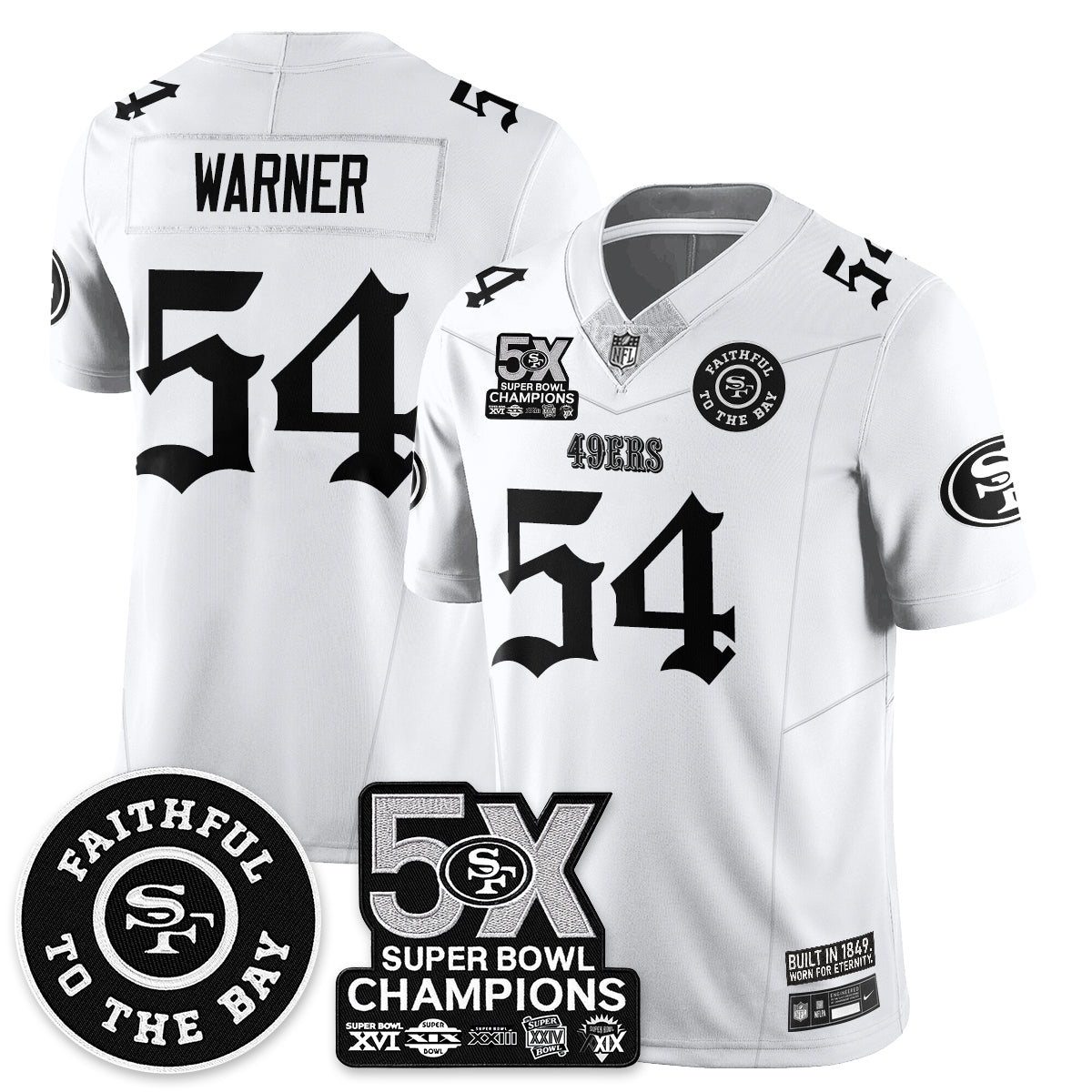 SF 5-Time Champions Gothic Vapor Limited Jersey - All Stitched-DTD