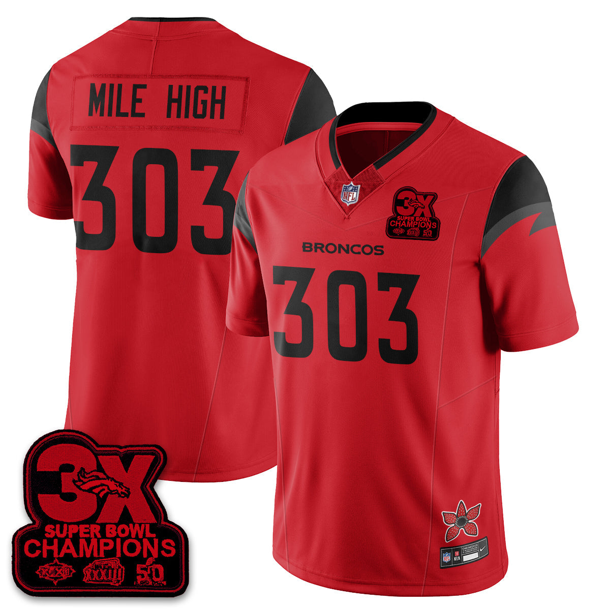 DEN 'Stranger Things Edition' Vapor Limited Jersey - All Stitched