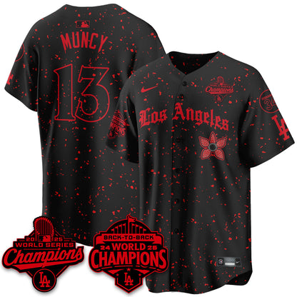 LAD 2025 World Series Champions x Stranger Things Vapor Premier Jersey - All Stitched-DTD