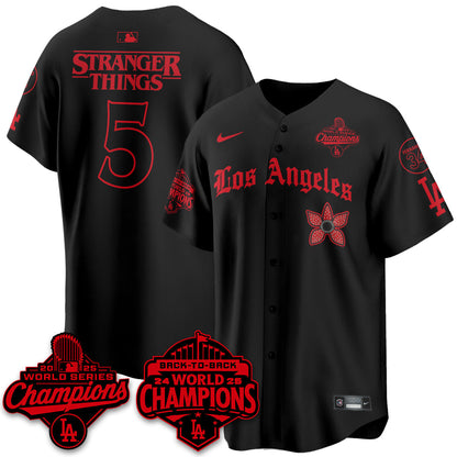LAD 2025 World Series Champions x Stranger Things Vapor Premier Jersey - All Stitched-DTD