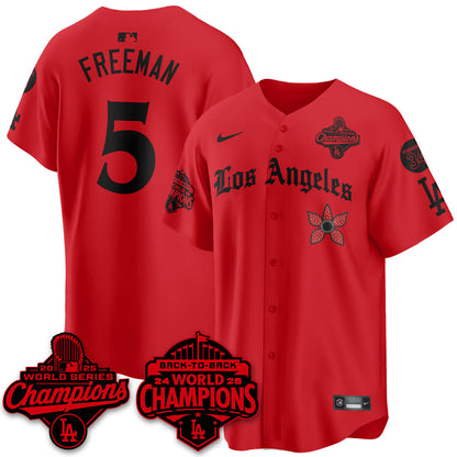 LAD 2025 World Series Champions x Stranger Things Vapor Premier Jersey - All Stitched-DTD