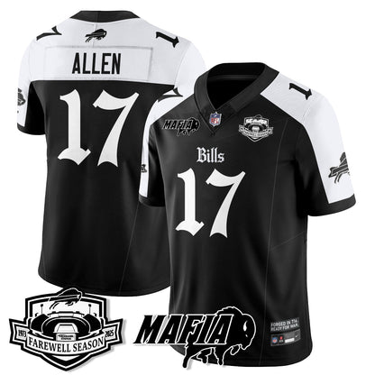 BUF Mafia Gothic Vapor Limited Jersey - Farewell Highmark Patch - All Stitched-DTD