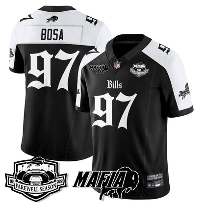 BUF Mafia Gothic Vapor Limited Jersey - Farewell Highmark Patch - All Stitched-DTD