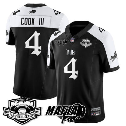 BUF Mafia Gothic Vapor Limited Jersey - Farewell Highmark Patch - All Stitched-DTD