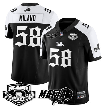 BUF Mafia Gothic Vapor Limited Jersey - Farewell Highmark Patch - All Stitched-DTD