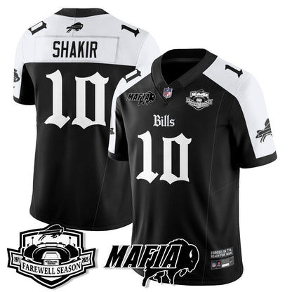 BUF Mafia Gothic Vapor Limited Jersey - Farewell Highmark Patch - All Stitched-DTD