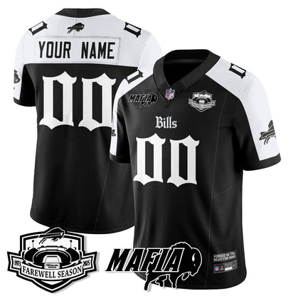 BUF Mafia Gothic Vapor Limited Custom Jersey - Farewell Highmark Patch - All Stitched-DTD